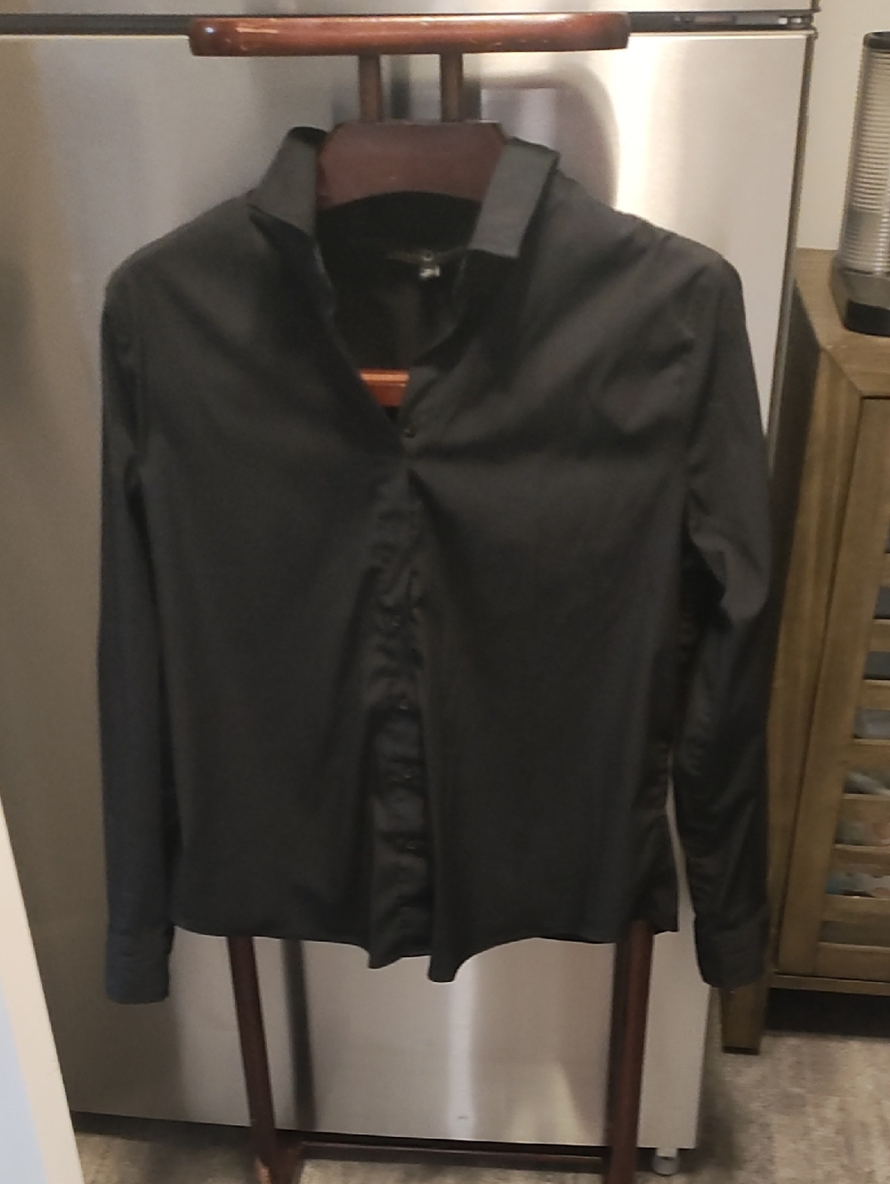 Fred David Black Women's Button-Up Blouse